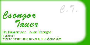 csongor tauer business card